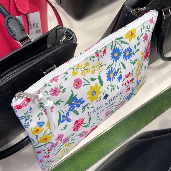 Kate Spade Large Canvas Floral Print Zip Pouch
 11-1/4” X 8” - Picture 13 of 16